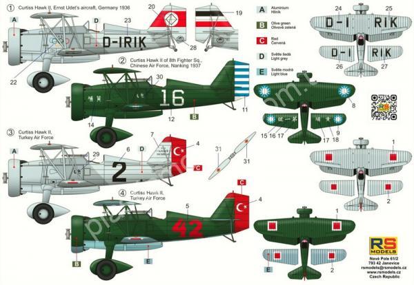1/72 RS models 92294 Curtiss Hawk II 