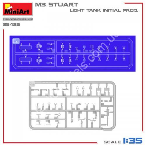 1/35 MiniArt 35425 M3 Stuart Light Tank. Initial Prod.