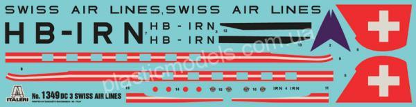 1/72 Italeri 1349 DC-3 Swissair