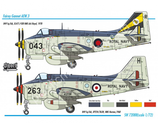 1/72 Sword 72088 Fairey Gannet AEW.3