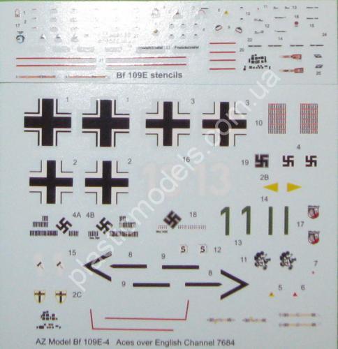 1/72 AZ model 7682 Bf 109E-4 „Aces over Channel“