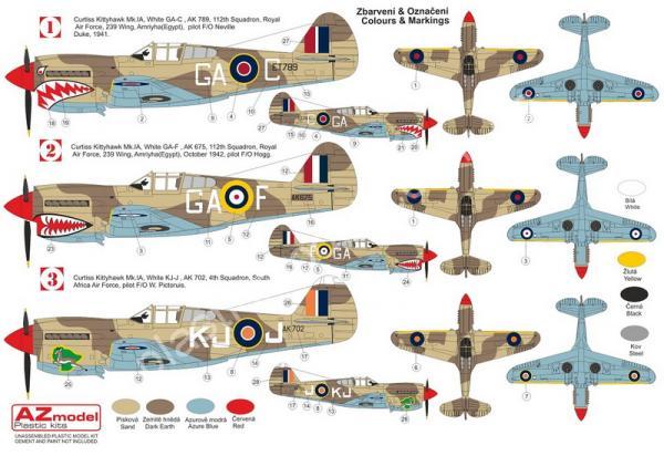 1/72 AZ model 7693 Kittyhawk Mk.Ia „RAF/SAAF“