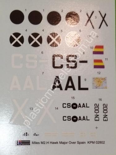 1/72 Kovozavody Prostejov 0282 Miles M.2H Hawk Major „Over Spain“