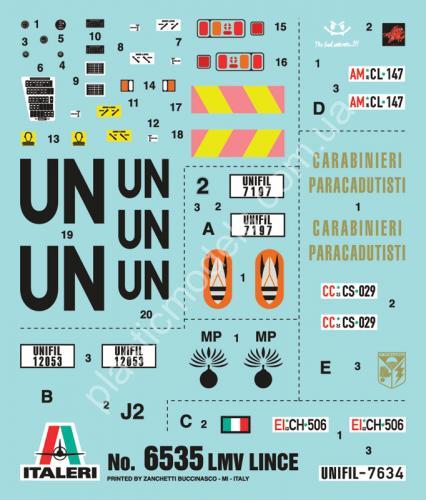 1/35 Italeri 6535 LMV Lince UNITED NATIONS