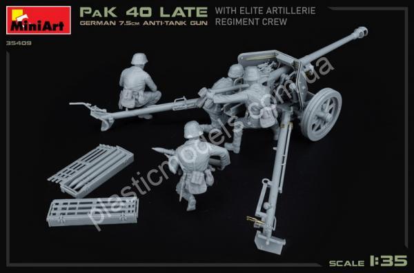 1/35 MiniArt 35409 German 7,5cm Anti-Tank Gun Pak 40, Late with elite artillerie regiment crew