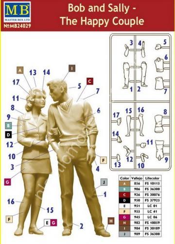 1/24 Master Box 24029 Bob and Sally The Happy Couple