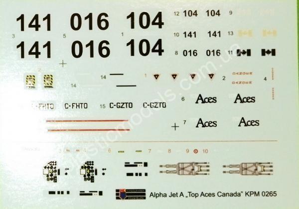 1/72 Kovozavody Prostejov 0265 Alpha Jet A „Canadian Top Aces“