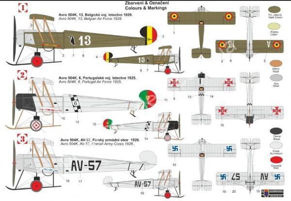 1/72 Kovozavody Prostejov 0462 Avro 504K “Over Europe”