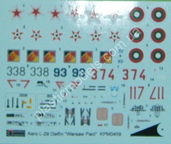 1/72 Kovozavody Prostejov 0459 Aero L-29 Delfín “Warsaw Pact”
