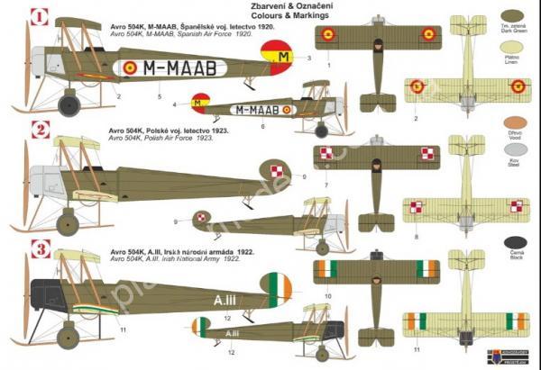 1/72 Kovozavody Prostejov 0465 Avro 504K “European Users”