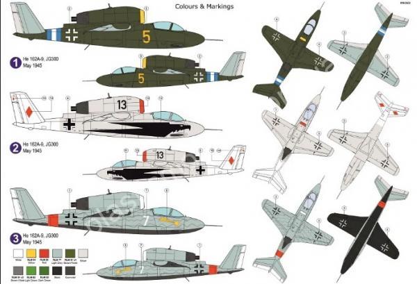 1/72 AZ model 7834 Heinkel He 162A-9 