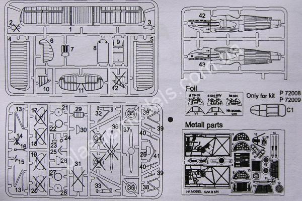 1/72 HR model 72007 Avia B-534/II Royal Hellenic AF (incl. PE)