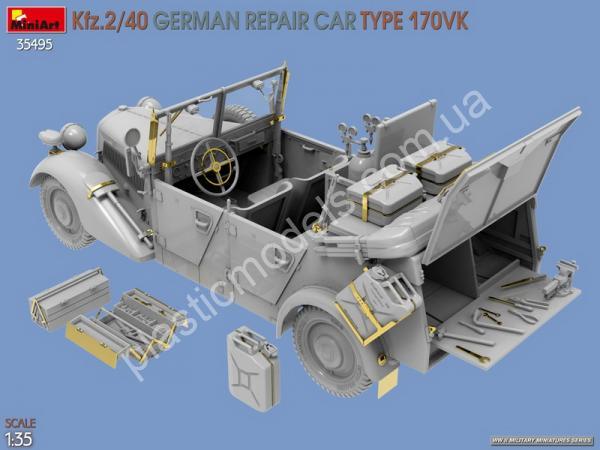 Kfz.2/40 German WWII Repair Car Type 170VK 1/35 MiniArt 35495