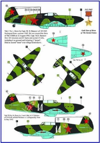 1/48  AML AMLD 48028 Yakovlev Yak-1 & Yak-7 Early series