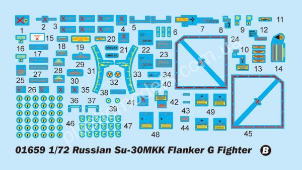 1/72 Trumpeter 01659 Russian Su-30MKK Flanker G