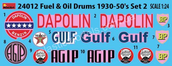 1/24 MiniArt 24012 Fuel & Oil Drums 1930-50's Set 2