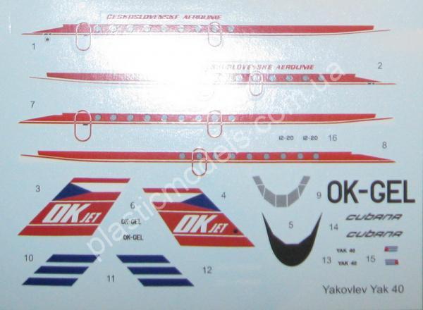 1/144 AZ model 14421 Jak-40 ČSA,Cubana