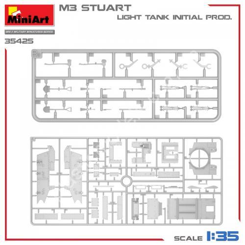 1/35 MiniArt 35425 M3 Stuart Light Tank. Initial Prod.