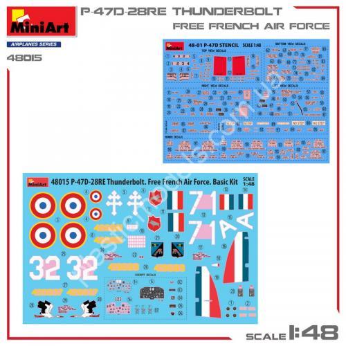 P-47D-28RE Thunderbolt 'Free French Air Force' Basic Kit 1/48 MiniArt 48015