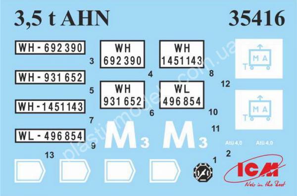 1/35 ICM 35416 Lastkraftwagen 3,5 t AHN, Грузовой автомобиль германской армии II MB