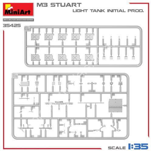 1/35 MiniArt 35425 M3 Stuart Light Tank. Initial Prod.