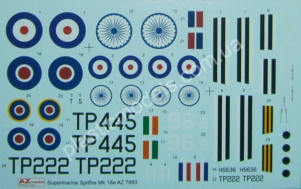 1/72 AZ model 7883 Spitfire Mk.18e “Asian Teritory”
