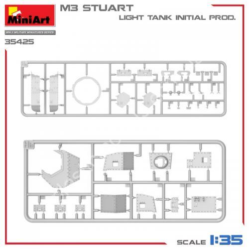 1/35 MiniArt 35425 M3 Stuart Light Tank. Initial Prod.