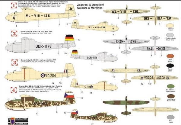 1/72 Kovozavody Prostejov 0357 Grunau Baby IIb
