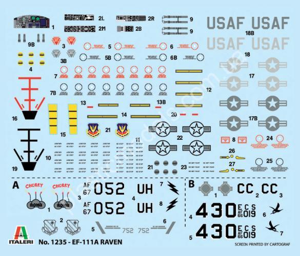 1/72 Italeri 1235 EF-111 A Raven