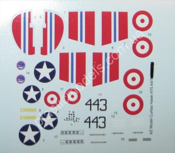 1/72 AZ model 7645 Curtiss P-36G (Hawk A-6/8)