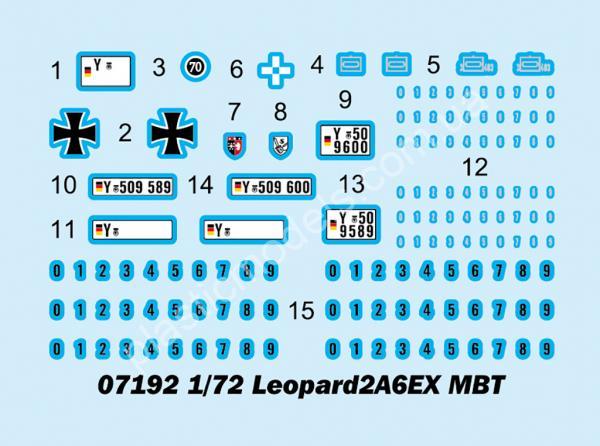 1/72 Trumpeter 07192 Leopard 2A6EX main battle tank export variant