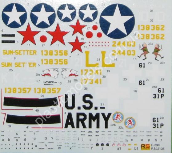 1/72 RS models 92135 Bell P-39 D/F/K Airacobra