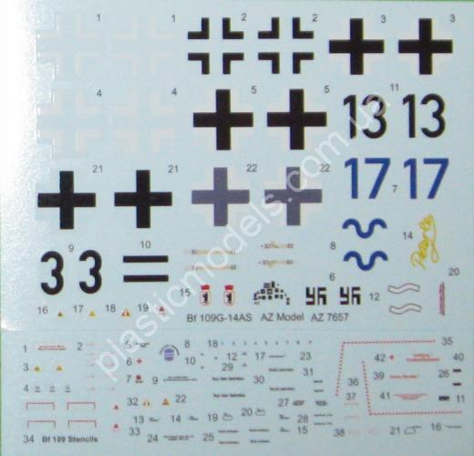 1/72 AZ models 7657 Messerschmitt Bf 109G-14/AS “Reich Defence”