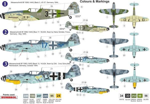 1/72 AZ models 7657 Messerschmitt Bf 109G-14/AS “Reich Defence”