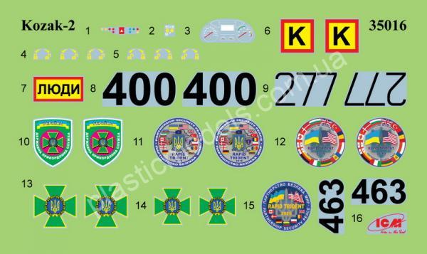 1/35 ICM 35016 'Kozak-2' State Border Guard Service of Ukraine