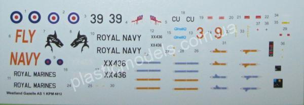 1/48 Kovozavody Prostejov 4812 Westland Gazele AS.1