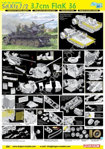1/35 Dragon 6541 Sd.Kfz.7/2 3.7cm FlaK 36