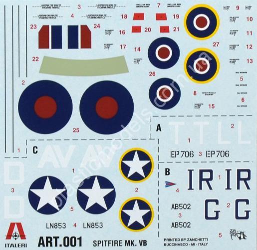 1/72 Italeri 001 Supermarine Spitfire Mk Vb