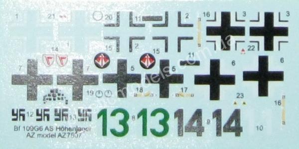 1/72 AZ model 7507 Bf-109G-6AS Höhenjaëger