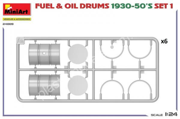 1/24 MiniArt 24009 Fuel & Oil Drums 1930-50s (German Type)