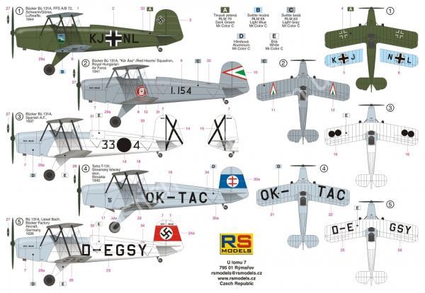 1/72 RS models 92192 Bucker Bü 131A 