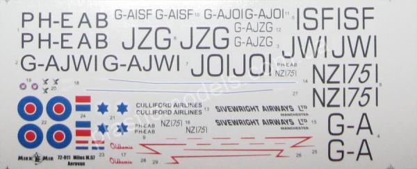 1/72 Mikro Mir 72-011 Miles M.57 Aerovan