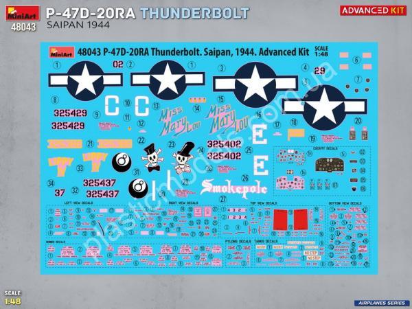 Republic P-47D-20RA Thunderbolt. Saipan, 1944. Advanced Kit 1/48 MiniArt 48043