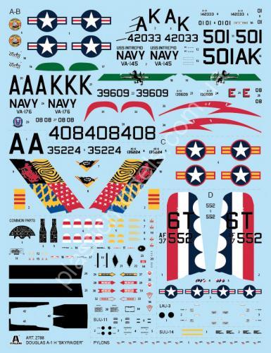 1/48 Italeri 2788 Douglas A-1H Skyraider + Super Decal