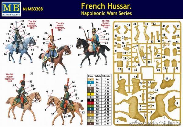 1/32 Master Box 3208 French Hussar, Napoleonic Wars Series