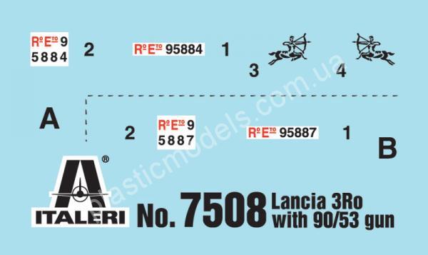 1/72 Italeri 7508 Autocannone 3 RO with 90/53 AA GUN - FAST ASSEMBLY