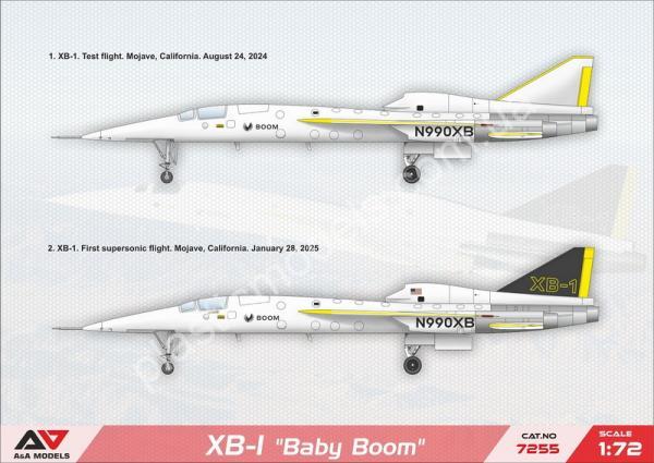 Boom XB-1 Baby Boom - Supersonic Demonstrator 1/72 A&A Models 7255