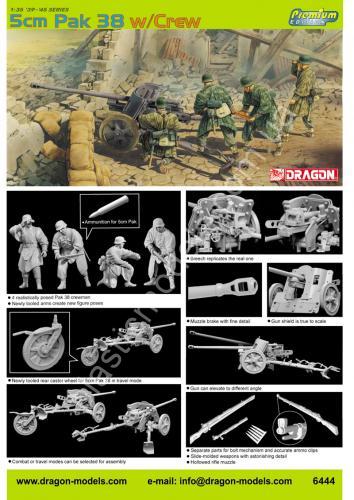 1/35 Dragon 6444 5 cm PaK 38 w/grenadier crew