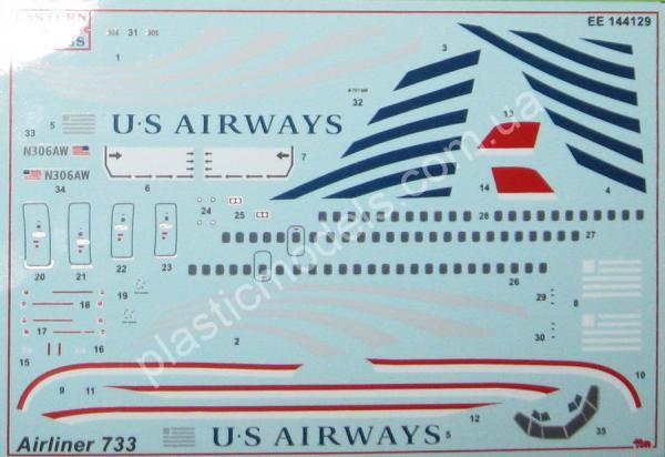 1/144 Восточный Экспресс 144129 Boeing 733 US Airways