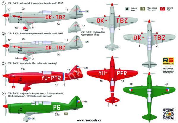 1/72 RS models 92283 Zlín Z-XIII 